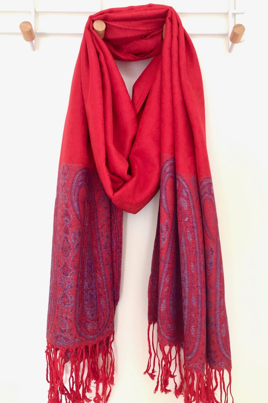 Thai Cashmere Scarf - Red - Just Landed in the Grove